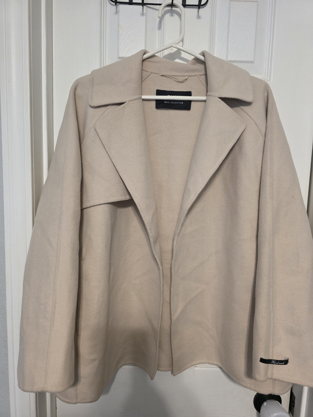 Only Neutral Beige Open-Front Trench Coat
